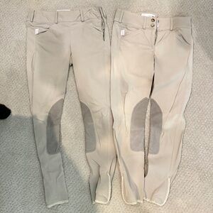 TWO PAIRS of Tailored Sportsman Trophy Hunter Breeches Girls’ 14R